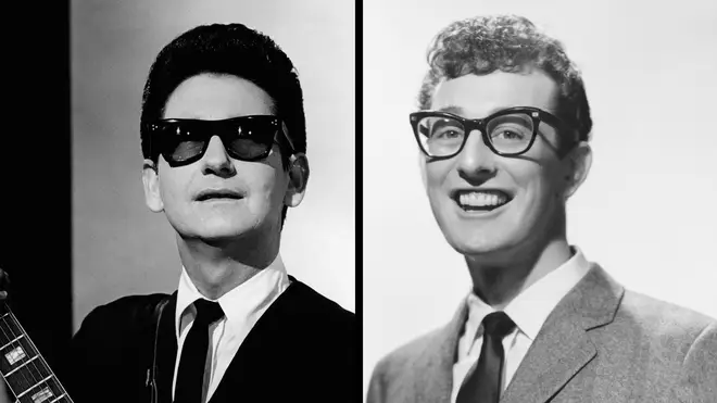 Roy Orbison in 1965 and Buddy Holly in 1958