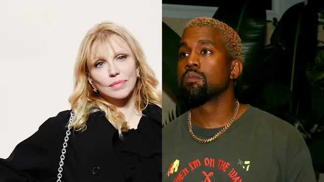 Hole frontwoman Courtney Love and Kanye West