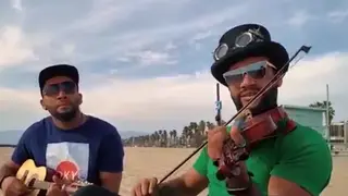Duo covers Red Hot Chili Peppers Californication on the ukulele and the violin