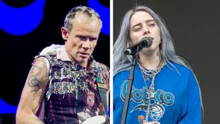 Red Hot Chili Peppers bassist Flea and Billie Eilish
