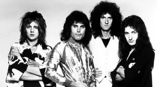 Queen in 1975: Roger Taylor, Freddie Mercury, Brian May and John Deacon