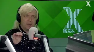 Alex Lowe who plays Clinton Baptiste in Phoenix nights visits The Chris Moyles Show