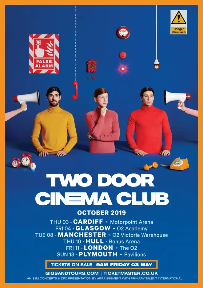 Two Door Cinema Club tour poster October 2019