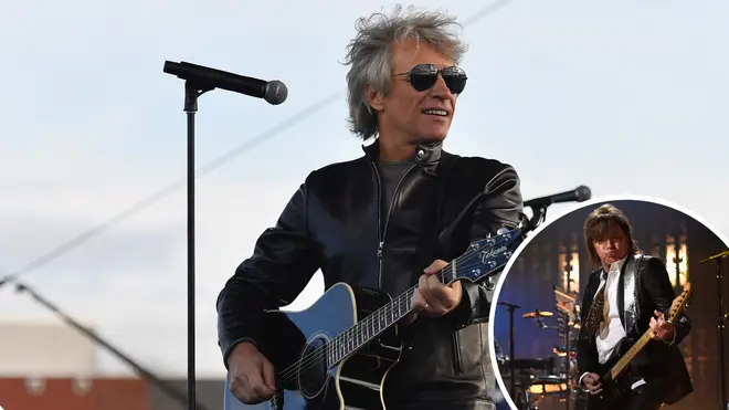 Bon Jovi's Jon Bon Jovi and Richie Sambora inset