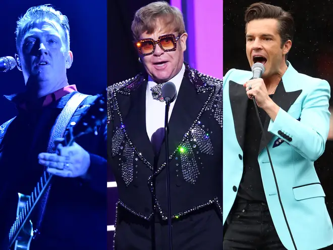 Josh Homme, Elton John and Brandon Flowers