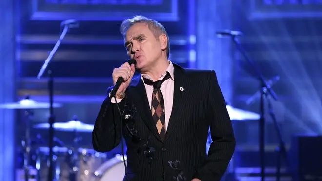 Morrissey wears a For Britain badge on The Tonight Show Starring Jimmy Fallon