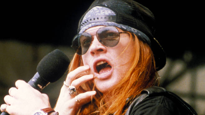 Axl Rose performing live onstage at Monsters Of Rock, 1988
