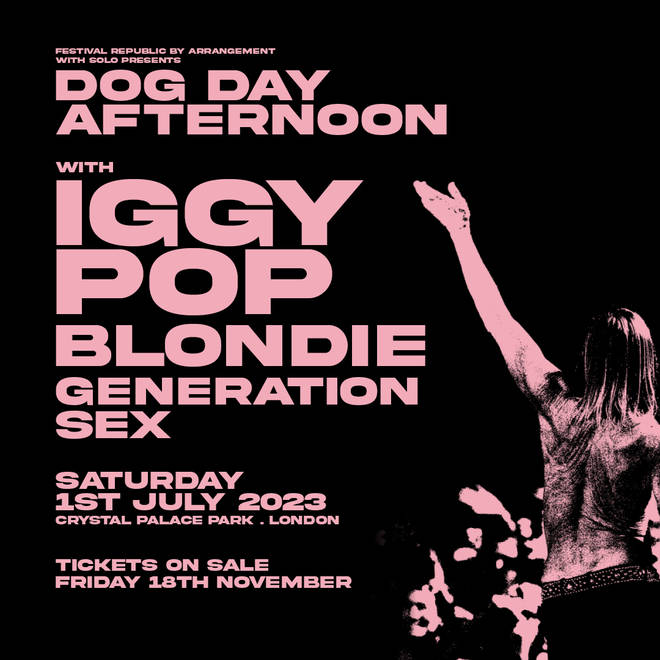 Iggy Pop will be joined by Blondie and Generation Sex with more acts to be announced
