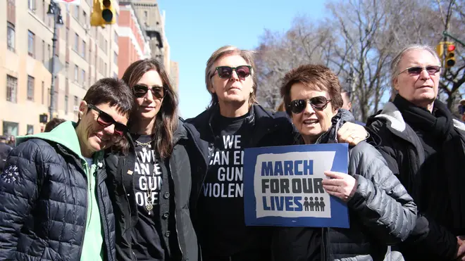 Paul McCartney on anti-gun march