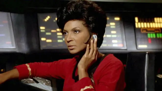 Nichelle Nichols as the iconic Uhura in Star Trek