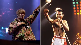 Liam Gallagher and Queen legend Freddie Mercury