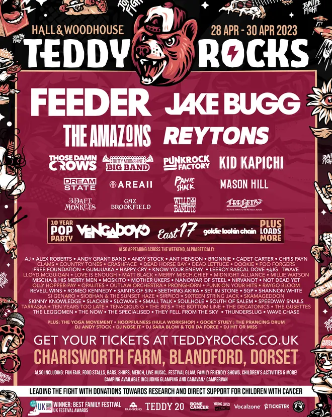 Teddy Rocks Festival 2023 line-up poster