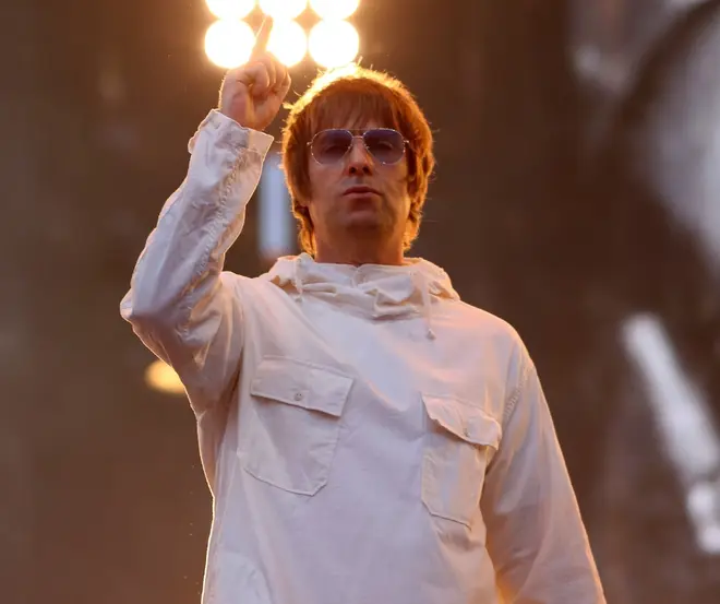 Liam Gallagher onstage at Knebworth. 3rd June 2022