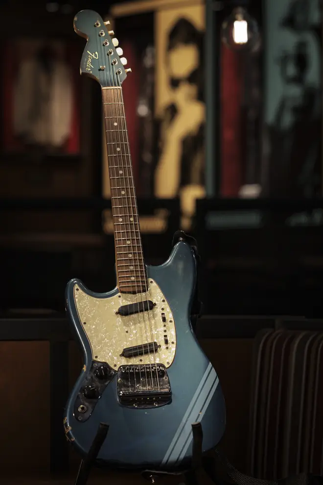 urt Cobain's 1969 Fender Mustang electric guitar, as used in the Smells Like Teen Spirit video