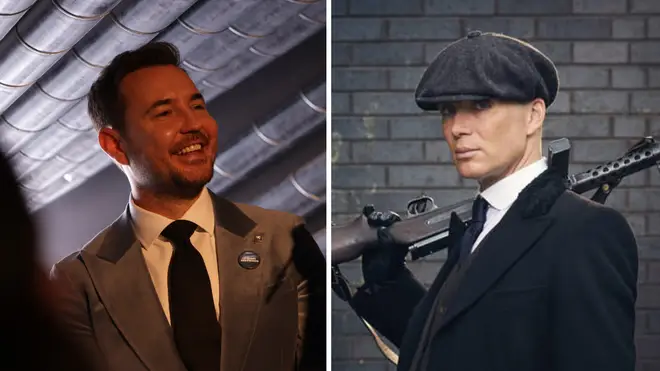 Martin Compston and Cillian Murphy as Thomas Shelby in Peaky Blinders