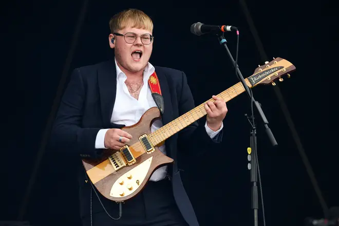 Alex Moore performing with The Lathums at TRNSMT Festival in July 2022