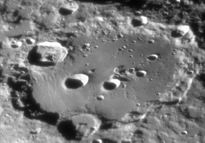 The Clavius crater on the Moon, yesterday. "It's all getting gentrified."