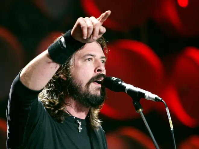 Dave Grohl onstage at Live Earth, Wembley Stadium, July 2007