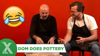 Dom tries pottery in Dom's 50 at 50