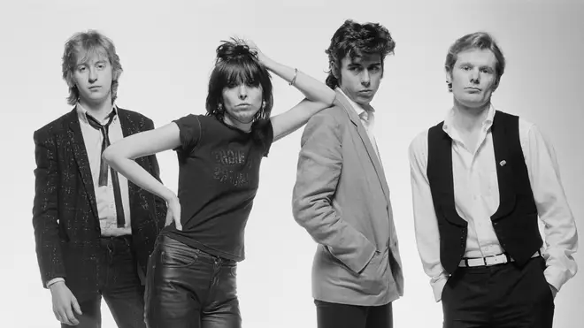 The Pretenders in January 1979: James Honeyman-Scott, Chrissie Hynde, Pete Farndon and Martin Chambers. One of these people is not from Hereford in Hertfordshire.
