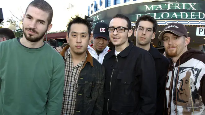 Linkin Par at the Matrix Reloaded premiere in May 2003