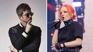 Noel Gallagher and Garage frontwoman Shirley Manson