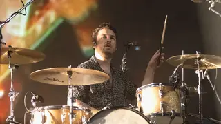 Matt Helders of Arctic Monkeys performs at Reading Festival day 2