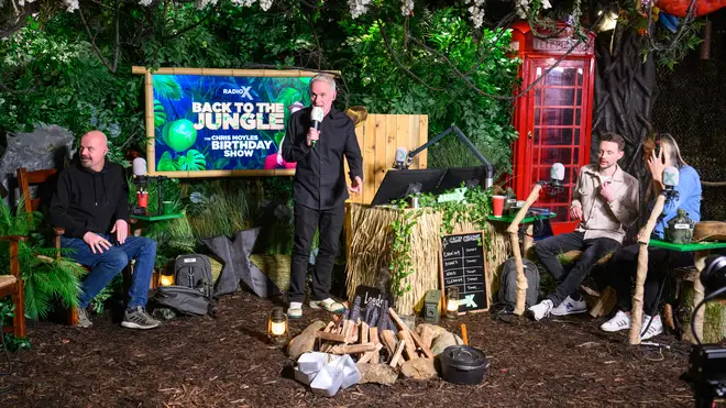 The team have recreated the jungle for Chris Moyles' birthday show!