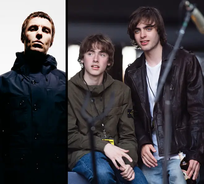 Liam Gallagher and his sons Gene and Lennon Gallagher