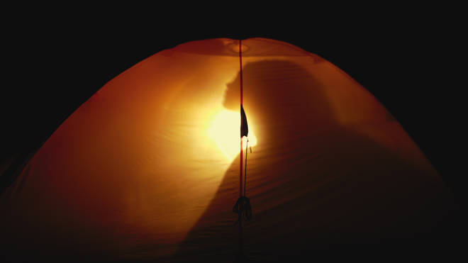 Remember that sometimes other people can see what's going on in your tent
