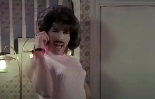 Freddie Mercury in the video to Queen's I Want To Break Free