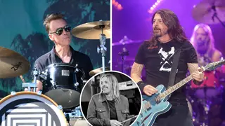 Pearl Jam's Matt Cameron, the late Foo Fighters drummer Taylor Hawkins, Foo Fighters frontman Dave Grohl