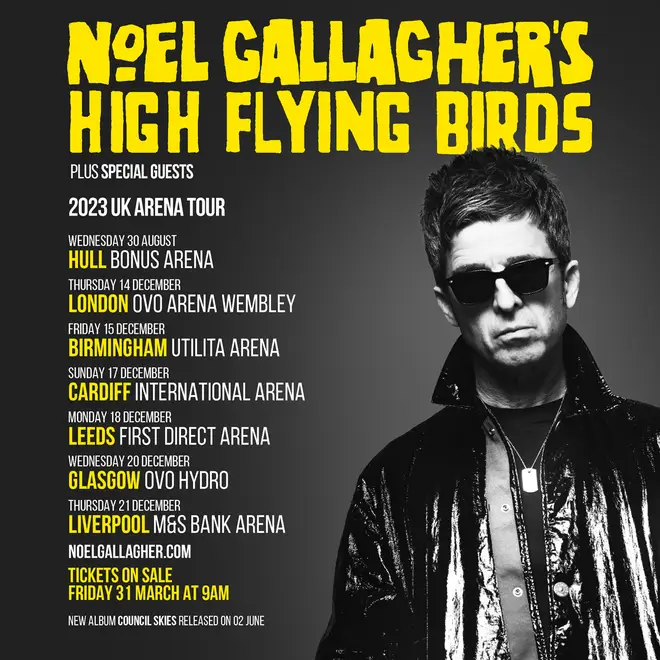 Noel Gallagher's High Flying Birds will embark on new UK dates in Autumn 2023