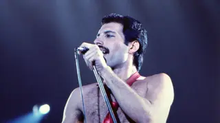 Freddie Mercury performing in LA in 1980