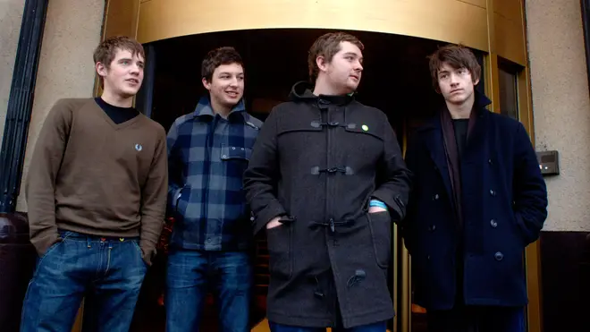Arctic Monkeys original line-up with Jamie Cook, Matt Helders, Andy Nicholson and Alex Turner in 2005
