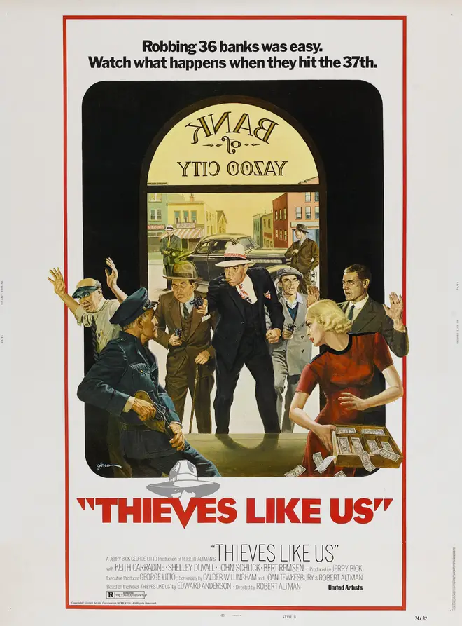 The US poster art for Thieves Like Us (1974).