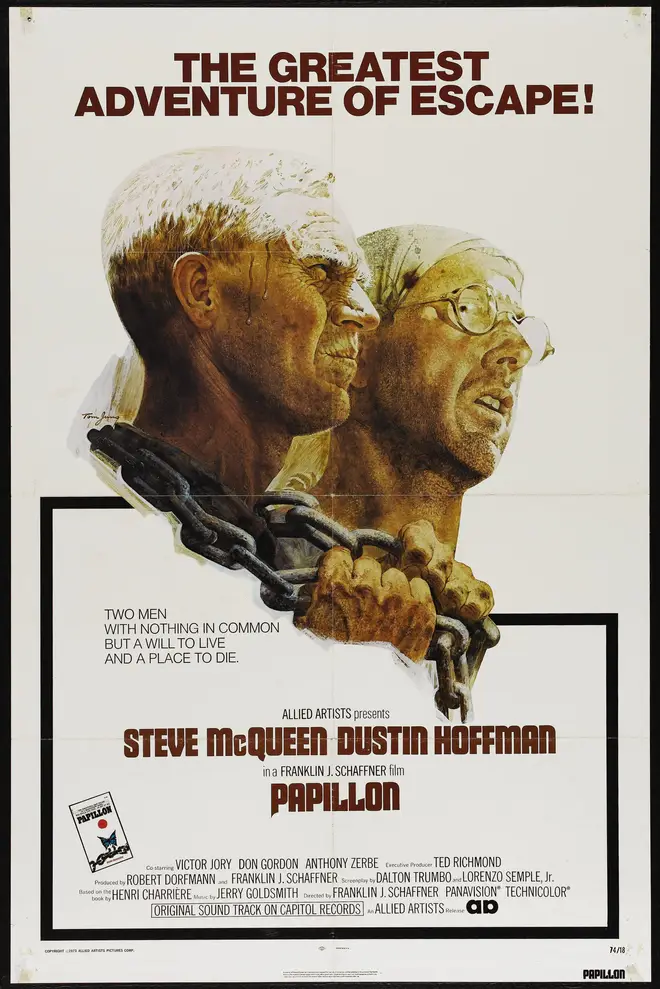 1973's Papillon starred Steve McQueen and Dustin Hoffman.