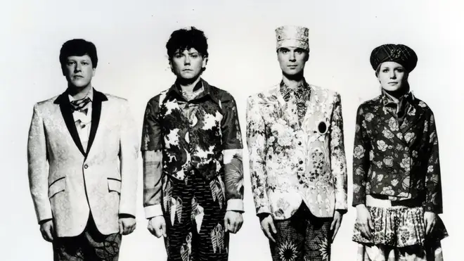 Talking Heads at the time of the album Little Creatures in 1985: Chris Frantz, Jerry Harrison, David Byrne and Tina Weymouth.