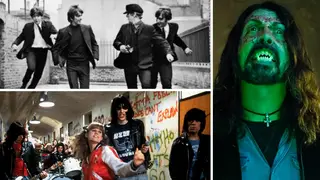 Bands in movies, old and new: The Beatles in A Hard Day's Night; Ramones in Rock 'N' Roll High School and Foo Fighters in Studio 666.