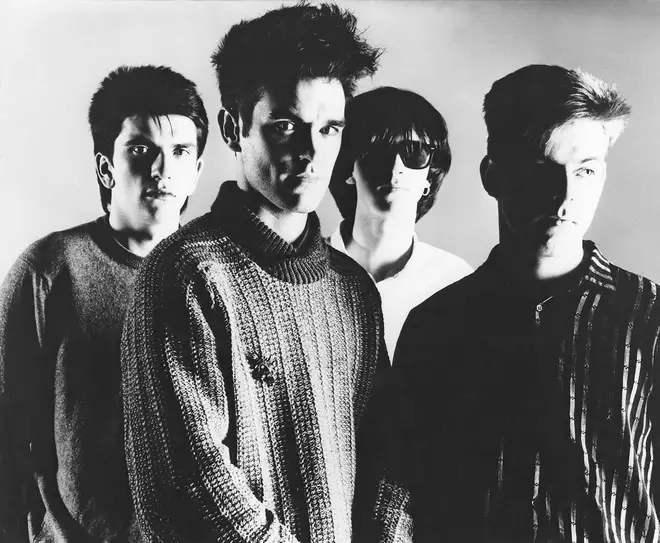 The Smiths in 1984 with Andy Rourke on the far right