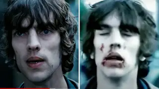 Richard Ashcroft in the Bitter Sweet Symphony video: the final, released version and the "alternate" cut