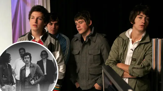 Arctic Monkeys in 2006 with press image inset