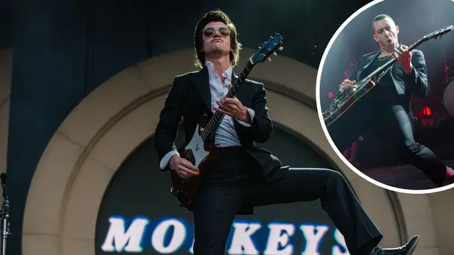 Arctic Monkeys' Alex Turner with Miles Kane inset