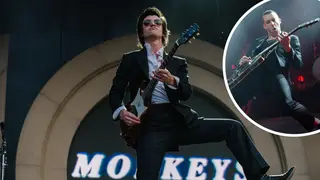Arctic Monkeys' Alex Turner with Miles Kane inset