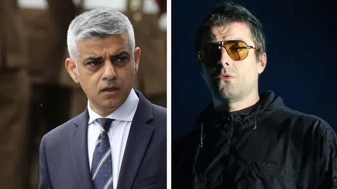 London Mayor Sadiq Khan and Liam Gallagher
