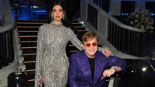 Dua Lipa and Sir Elton John in 2021