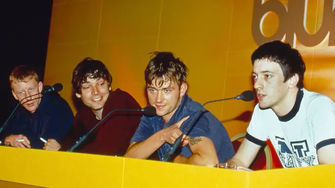 Blur in 1996: Dave Rowntree, Alex James, Damon Albarn and Graham Coxon