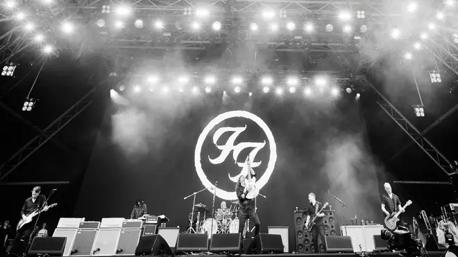 Foo Fighters aka "The Churnups" performing at Glastonbury on 23rd June 2023.