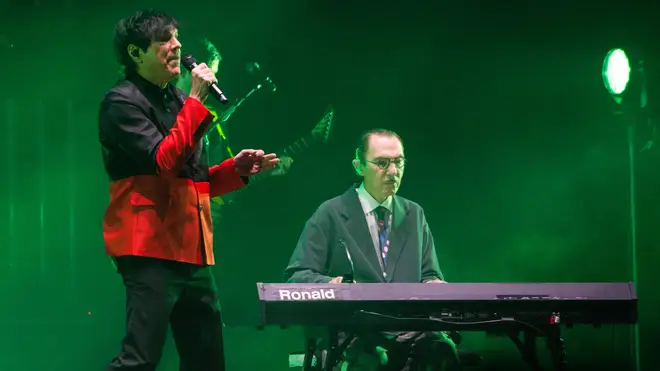 Russell and Ron Mael still doing their quirky thing at the Royal Albert Hall, May 2023