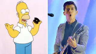 Homer Simpson and Arctic Monkeys' Alex Turner